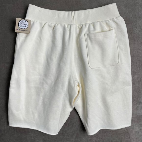Champion Reverse Weave Chalk Off-White Gym Training Fleece Shorts GF97-1QF S M L - Picture 7 of 11